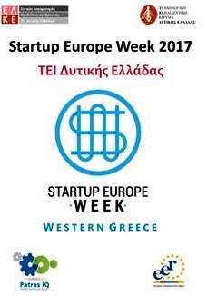 Το ΤΕΙ Δυτικής Ελλάδας ανακοινώνει τη διεξαγωγή της Εβδομάδας Επιχειρηματικότητας Startup Europe Week (#SEW17) για πρώτη φορά στη Δυτική Ελλάδα το διάστημα 6 έως 10 Φεβρουαρίου 2017.
